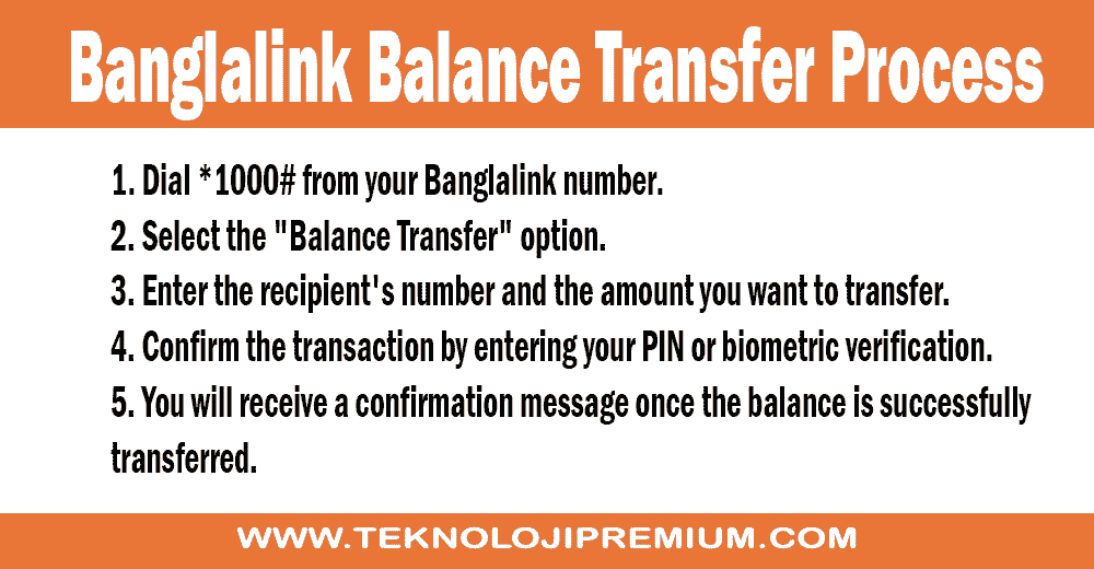 Banglalink Balance Transfer Process