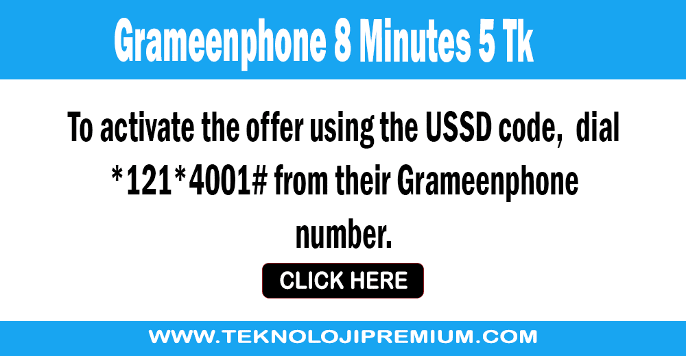 Grameenphone 8 Minute 5 Tk