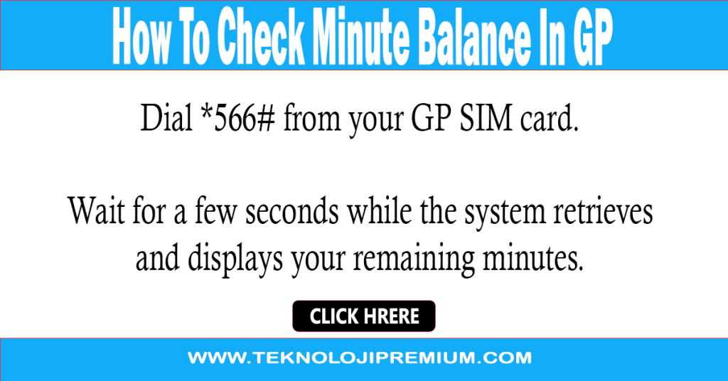 How To Check Minute Balance In GP